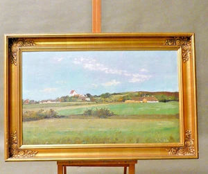 Fritz Kraul 1862 - 1935 paesaggio sul Mar Baltico firmato e datato 1896 - Foto 1 di 6
