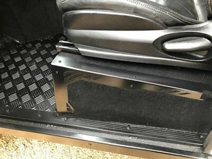 Steel Seat Box Corner Carpet Mat Protector Fit Land Rover Defender - Gloss Black - Picture 1 of 4