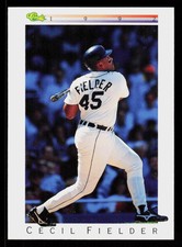 1992 Classic I Cecil Fielder #T33  Baseball  Detroit Tigers