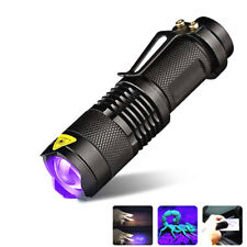 UV Ultra Violet LED Flashlight Blacklight 395/365 nm Inspection Lamp Torch Light