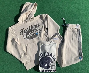 The Children’s Place Youth Large 10/12 Football Sweatpants Hoodie Shirt Lot 3pc - Picture 1 of 4