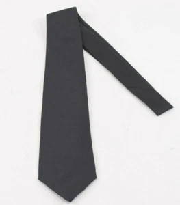 Luciano Barbera NWT Neck Tie In Solid Black Textured Basketweave Silk - Picture 1 of 7