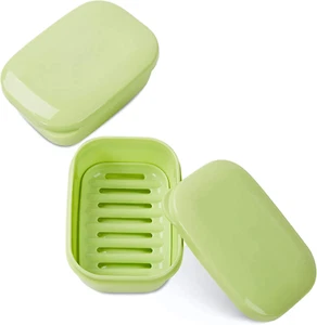 2 Pack Travel Soap Container, Portable Soap Holder with Lid, Travel Bar Soap Hol - Picture 1 of 6