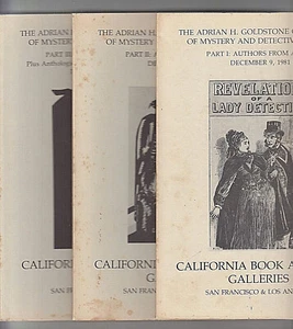 THE ADRIAN H. GOLDSTONE COLLECTION OF MYSTERY AND DETECTIVE FICTION 3 Volumes - Imagen 1 de 10