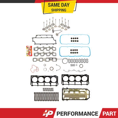 Full Gasket Set Intake Exhaust Valves Fit 2005-2009 Dodge Jeep Chrysler 300 6.1L - Image 1 of 4
