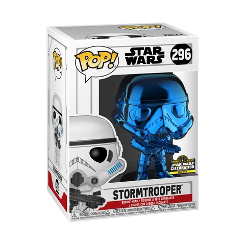 Funko POP! Star Wars Chrome Stormtrooper (Blue) #296 Vinyl Figure Cover