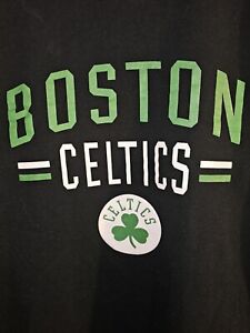 Boston Celtics Older Style Xl Mens Black Graphic Logo Short Sleeve Tshirt NBA 