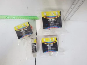 KD-10BK XL BLACK Ink Cartridge & 3X KD-10C XL Color Cartridge new factory sealed - Picture 1 of 8