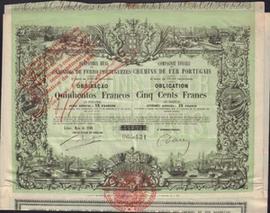PORTUGAL RAILROAD  CdF Portugais/ Caminhos de Ferro Portuguezes 1860 *** DECO*** - Picture 1 of 1