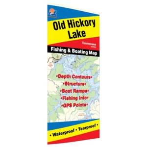 Antiguo mapa de pesca Hickory Lake-A407 - Imagen 1 de 1