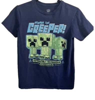 Funko Minecraft Beware The Creeper Pop! Tee Boy’s Size M - Image 1 of 3