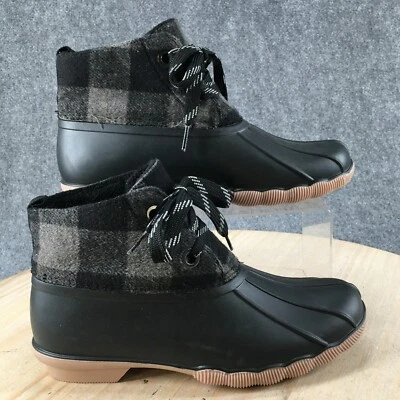 Maurices Winter Snow Boots Womens 8.5 M Jill Gray Fabric Lace Up Round Toe - Image 1 of 4