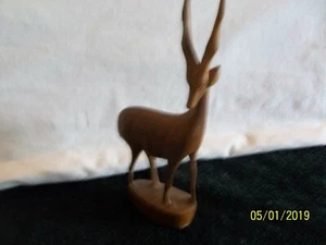 Mid Century wooden antelope - Picture 1 of 2