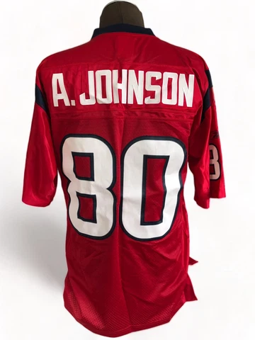 NFL Houston Texans Andre Johnson 80 Mens Stitched Red Jersey Size M Reebok Cover