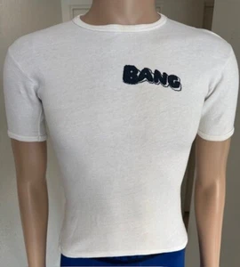 Rare VTG Bang Disco - London 1970s White Tee Shirt Medium vintage gay interest - Picture 1 of 8