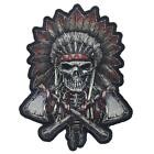 Lethal Threat Renegade Indian Chief Skull Motorcycle Embroidered Patch LT30226