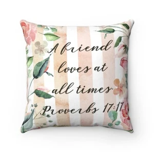 Throw Pillows for Couch Bible Verse Home Decor Decorative with Insert - Picture 1 of 6