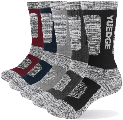 Paquete de 5 pares/paquete de algodón de rendimiento que absorbe la humedad deportes senderismo para hombre Foto 1 de 4