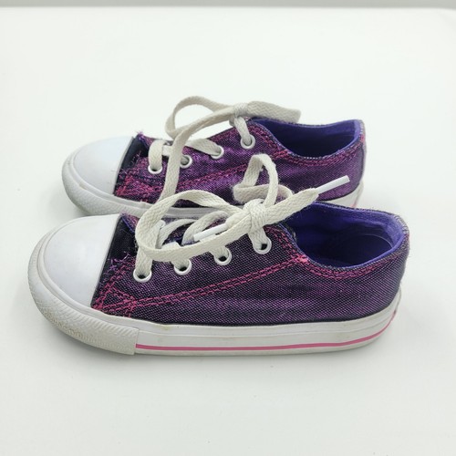 Scarpe basse Converse Chuck Taylor All Star per bambina taglia 9 viola metallizzato