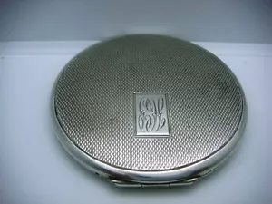Vintage Sterling Silver Compact Mirror Case. - Foto 1 di 6