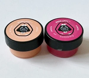 The Body Shop Born Lippy Lip Balms Raspberry & Watermelon 2 x 10ml -NEW - Picture 1 of 10