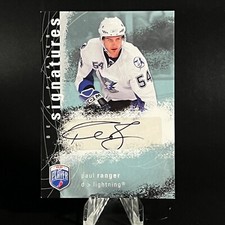 Paul Ranger 2007-08 Upper Deck Be a Player Signatures #S-PR Auto Lightning LOOK!