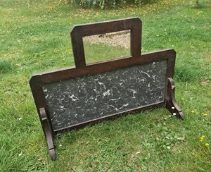 Antique Wash stand Marble Splash back and Mirror - Picture 1 of 9