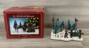 Christmas Village Collection St Nicholas Square Trees For Sale Illuminated - Picture 1 of 11