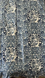 Ralph Lauren  KING Comforter Porcelain Blue Tamarind Bird Chinoiserie Ruffle - Picture 1 of 5