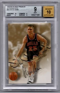 STEVE KERR 1998-99 SKYBOX PREMIUM AUTOGRAPHICS SIGNED CARD BGS 9 MINT BASKETBALL - Picture 1 of 2