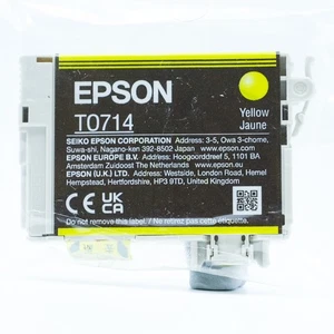 Epson T0714 Yellow Ink Cartridge – Genuine – New & Sealed (No Retail Box) - Picture 1 of 5