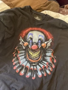 Halloween Evil Creepy Scary Horror Clown Black Graphic T-Shirt Men’s Size 2XL - Picture 1 of 2