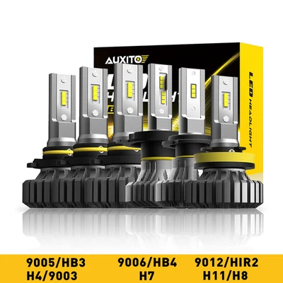 AUXITO H4 H11 9005 9006 9012 H7 LED Headlight Bulb High Low Beam Lamp 80000LM H - Image 1 of 4