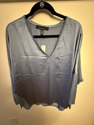 NWT White House Black Market Dolman Sleeve Blue V-neck Size Large: Mixed Media - Image 1 of 4