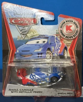 Disney Pixar Cars 2 Película Raoul Caroule con Acabado Metálico Plateado Corredor Kmart Foto 1 de 3