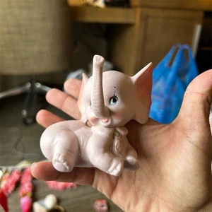 Estatuilla de porcelana elefante rosa vintage Kelvin's soporte de anillo Japón - Imagen 1 de 11