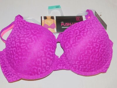 Sujetador push up púrpura de encaje 32C 34A para mujer Foto 1 de 4