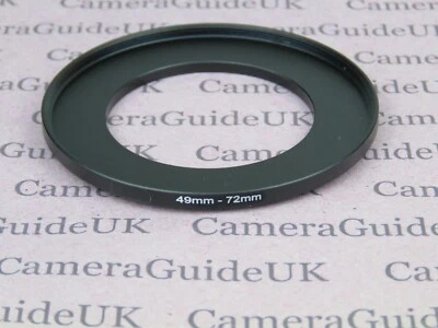 49mm to 72mm 49mm-72mm Stepping Step Up Filter Ring Adapter - Image 1 of 2