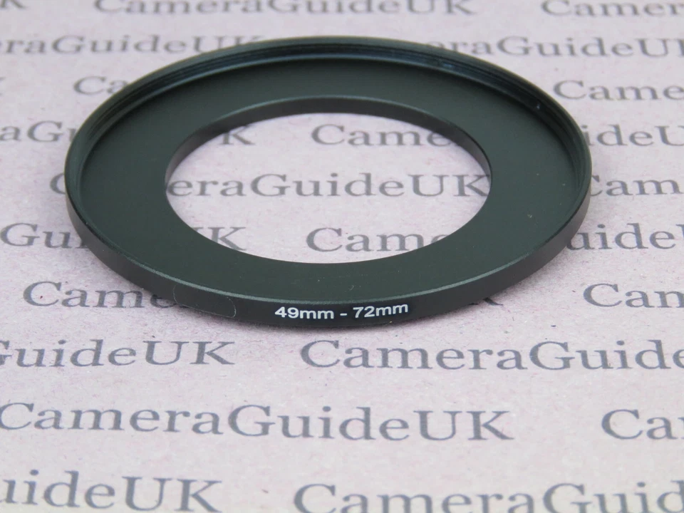 49mm to 72mm 49mm-72mm Stepping Step Up Filter Ring Adapter - Image 1 of 2