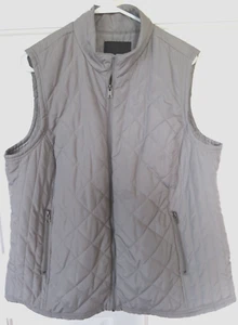 Relativity Outerwear Wms Vest Gray Sz 2X Quilted Zip Front Pockets Hiking Cabin - Picture 1 of 8