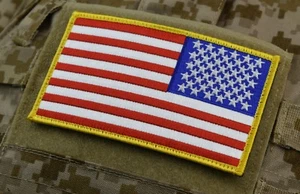 Large 3"x5" REVERSE AMERICAN FLAG PATCH ARMY RANGERS SOCOM CAG SEAL NSW NSWDG - Picture 1 of 2