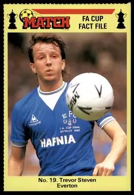 Match FA Cup Fact File 1986 - Trevor Steven (Everton) No. 19 - Image 1 of 2