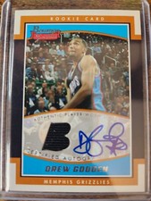2002-03 Bowman Signature Drew Gooden Rookie RC Jersey Auto 205/999 #SE-DGO