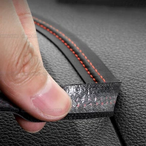 Red Car Door Dashboard Decorative Line Strip Sticker Mouldings Trim Accessories - Picture 1 of 10