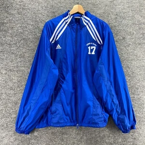 Adidas Activewear Track Jacket Men M Medium Blue Full Zip Lined Long Sleeve - Picture 1 of 10
