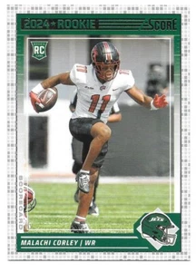 2024 Score Football MALACHI CORLEY RC Scorecard Parallel -NEW YORK JETS- #350 - Picture 1 of 1
