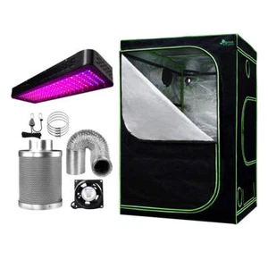 Green Fingers Grow Tent Light Kit 150x150x200CM 2000W LED 4" Vent Fan,Green Fing - Picture 1 of 8