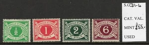 Irlanda 1925 Cuotas de franqueo 1/2d, 1d, 2d y 6d ligeramente articuladas como nuevas (2025/03/03#10) - Imagen 1 de 2