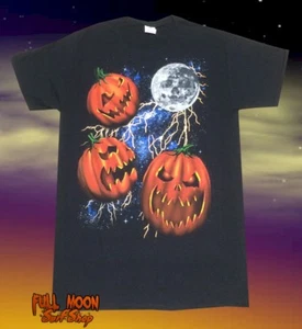 Neu Pumpkin Moon Jack o'lantern Halloween Herren T-Shirt - Bild 1 von 2