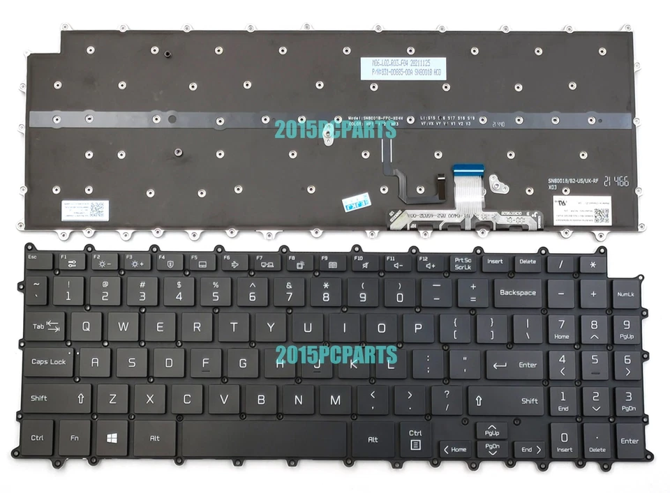 New for LG Gram 16Z90P 16ZD90P 16Z90PD 16Z90PC Keyboard Backlit US - Image 1 of 3